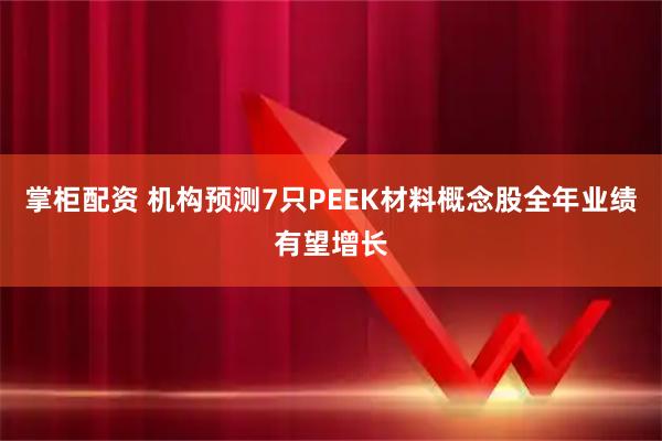 掌柜配资 机构预测7只PEEK材料概念股全年业绩有望增长