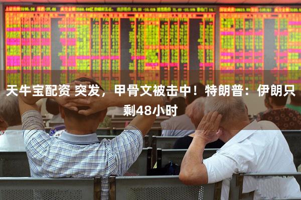 天牛宝配资 突发，甲骨文被击中！特朗普：伊朗只剩48小时